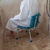 HERCULES Series Tool-Free and Quick Assembly, 300 Lb. Capacity, Adjustable Gray Bath & Shower Chair with Extra Large Back