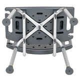 HERCULES Series Tool-Free and Quick Assembly, 300 Lb. Capacity, Adjustable Gray Bath & Shower Chair with Extra Large Back