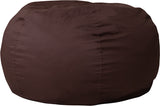 Oversized Solid Brown Bean Bag Chair for Kids and Adults