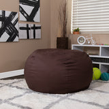 Oversized Solid Brown Bean Bag Chair for Kids and Adults