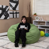 Oversized Solid Green Bean Bag Chair for Kids and Adults