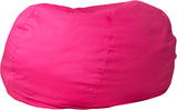 Oversized Solid Hot Pink Bean Bag Chair for Kids and Adults