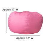 Oversized Solid Light Pink Bean Bag Chair for Kids and Adults