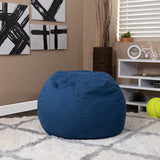 Small Denim Bean Bag Chair for Kids and Teens by Office Chairs PLUS