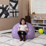 Small Lavender Dot Bean Bag Chair for Kids and Teens