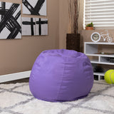 Small Solid Purple Bean Bag Chair for Kids and Teens by Office Chairs PLUS
