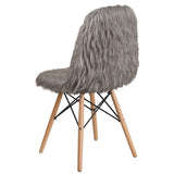 Shaggy Dog Charcoal Gray Accent Chair