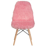 Shaggy Dog Light Pink Accent Chair