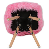 Kids Shaggy Dog Light Pink Accent Chair