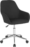 Cortana Home and Office Mid-Back Chair in Black Fabric