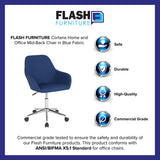 Cortana Home and Office Mid-Back Chair in Blue Fabric
