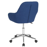 Cortana Home and Office Mid-Back Chair in Blue Fabric
