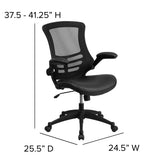 Silhouette Desk Chair w/Flip Up Arms |Mesh Back | SoftLeather Seat