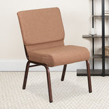 HERCULES Series 21''W Stacking Church Chair in Caramel Fabric - Copper Vein Frame by Office Chairs PLUS