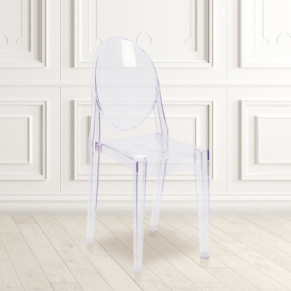 Ghost Side Chair in Transparent Crystal by Office Chairs PLUS