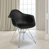 Alonza Series Black Plastic Chair with Chrome Base by Office Chairs PLUS