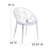 Specter Series Transparent Stacking Side Chair