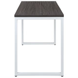 Tiverton Industrial Modern Desk - Commercial Grade Office Computer Desk and Home Office Desk - 47" Long (Rustic Gray/White)