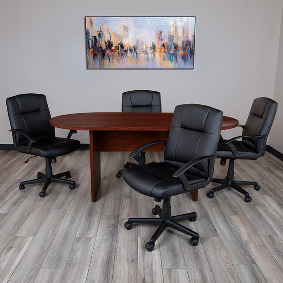 6 Foot (72 inch) Oval Conference Table in Mahogany by Office Chairs PLUS