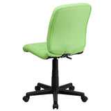 Mid-Back Green Quilted Vinyl Swivel Task Office Chair 