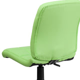 Mid-Back Green Quilted Vinyl Swivel Task Office Chair 