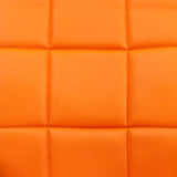 Mid-Back Orange Quilted Vinyl Swivel Task Office Chair 