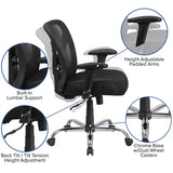 Big & Tall Office Chair | Adjustable Height Mesh Swivel Office Chair with Wheels 