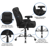 HERCULES Series Big & Tall 400 lb. Rated Black Fabric Deep Tufted Swivel Ergonomic Task Office Chair with Adjustable Arms 