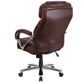 HERCULES Series Big & Tall 500 lb. Rated Brown LeatherSoft Executive Swivel Ergonomic Office Chair with Extra Wide Seat 