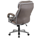 HERCULES Series Big & Tall 500 lb. Rated Taupe LeatherSoft Executive Swivel Ergonomic Office Chair with Extra Wide Seat