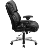 HERCULES Series 24/7 Intensive Use Big & Tall 400 lb. Rated Black LeatherSoft Executive Lumbar Ergonomic Office Chair