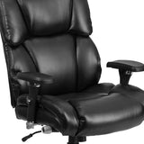 HERCULES Series 24/7 Intensive Use Big & Tall 400 lb. Rated Black LeatherSoft Executive Lumbar Ergonomic Office Chair