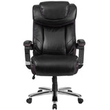 HERCULES Series Big & Tall 500 lb. Rated Black LeatherSoft Executive Swivel Ergonomic Office Chair with Adjustable Headrest 