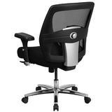 HERCULES Series 24/7 Intensive Use Big & Tall 500 lb. Rated Black Mesh Executive Ergonomic Office Chair with Ratchet Back