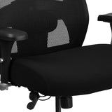 HERCULES Series 24/7 Intensive Use Big & Tall 500 lb. Rated Black Mesh Executive Ergonomic Office Chair with Ratchet Back