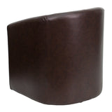 Brown LeatherSoft Barrel-Shaped Guest Chair