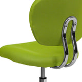 Mid-Back Apple Green Mesh Padded Swivel Task Office Chair with Chrome Base