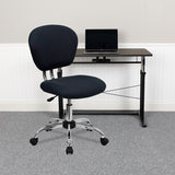 Mid-Back Gray Mesh Padded Swivel Task Office Chair with Chrome Base by Office Chairs PLUS