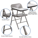 Premium Steel Folding Chair with Right Handed Tablet Arm