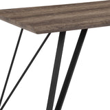 Corinth 31.5" x 63" Rectangular Dining Table in Distressed Light Brown Wood Finish