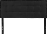 Bedford Tufted Upholstered Full Size Headboard in Black Fabric