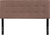 Bedford Tufted Upholstered Full Size Headboard in Camel Fabric