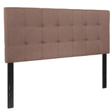 Bedford Tufted Upholstered Full Size Headboard in Camel Fabric