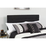 Bedford Tufted Upholstered King Size Headboard in Black Fabric by Office Chairs PLUS