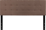 Bedford Tufted Upholstered Queen Size Headboard in Camel Fabric