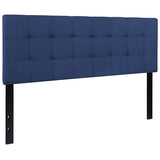 Bedford Tufted Upholstered Queen Size Headboard in Navy Fabric