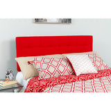 Bedford Tufted Upholstered Queen Size Headboard in Red Fabric by Office Chairs PLUS