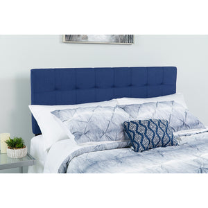 Bedford Tufted Upholstered Twin Size Headboard in Navy Fabric by Office Chairs PLUS