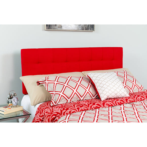 Bedford Tufted Upholstered Twin Size Headboard in Red Fabric by Office Chairs PLUS