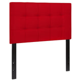 Bedford Tufted Upholstered Twin Size Headboard in Red Fabric